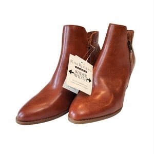 NEW Kim Rogers Brown Ankle Boots with Side Zipper Size 8.5 M